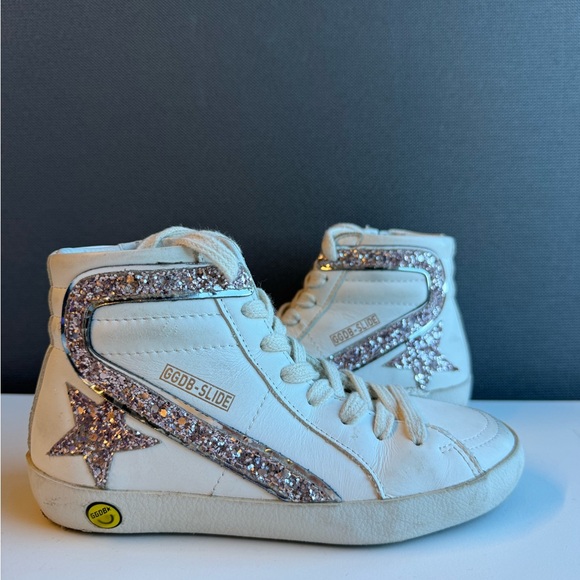 Golden Goose Pink Glitter High-Top Sneakers Kids - Main Image